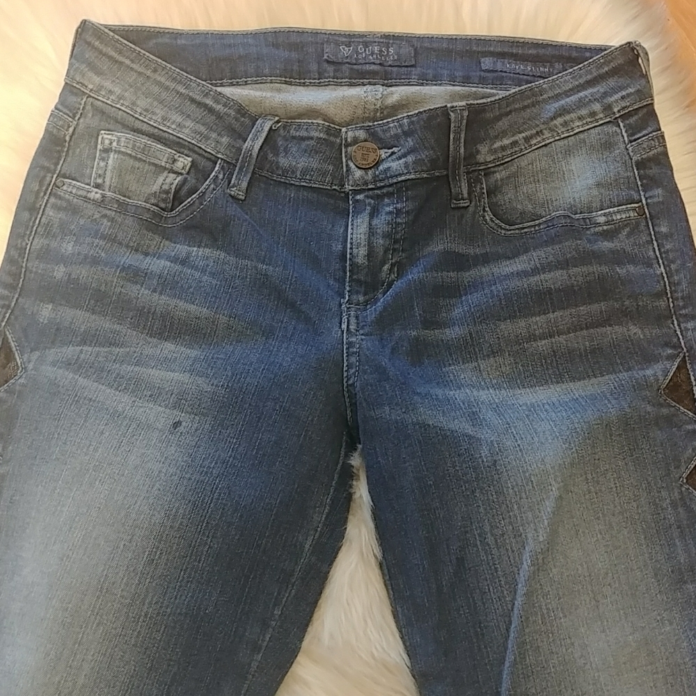 Guess Kate Skinny Jeans with Lace Inserts on Legs